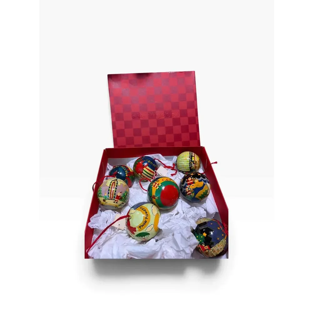 Vintage 1998 Bloomingdale’s NYC Landmarks Ornament Set - Complete 8 Pcs Box/Tags